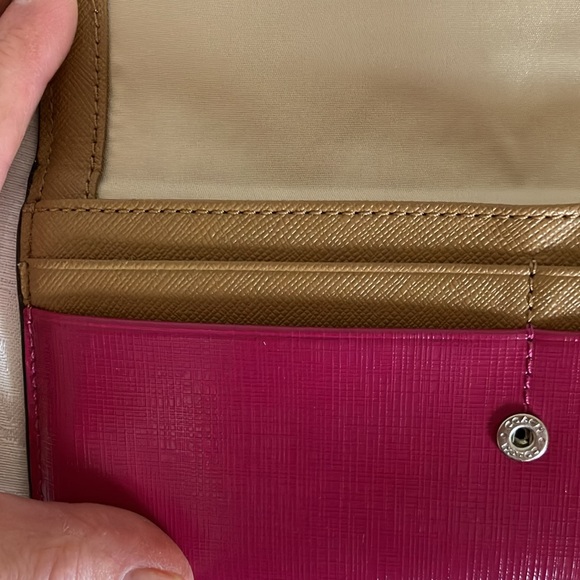 Coach NWT Saffiano Patent Leather Wallet in Bright Magenta - Picture 6 of 11